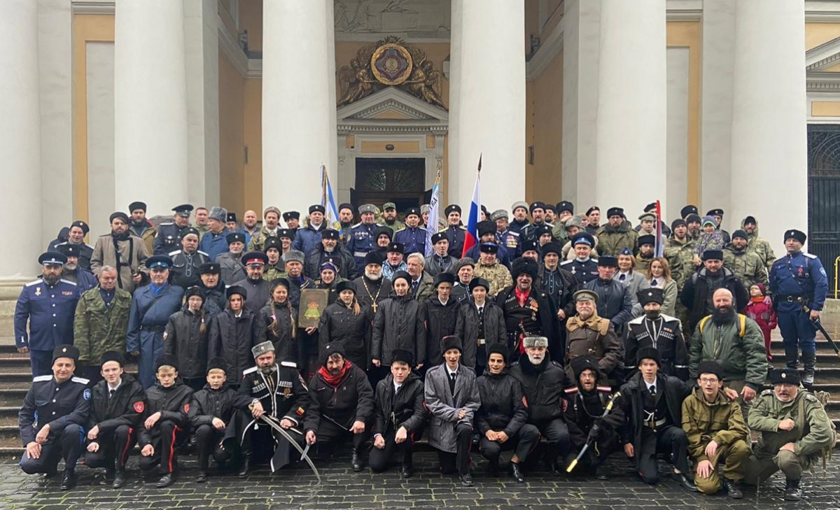 Ежегодный Покровский смотр казачьих обществ Санкт-Петербурга прошёл в городе на Неве